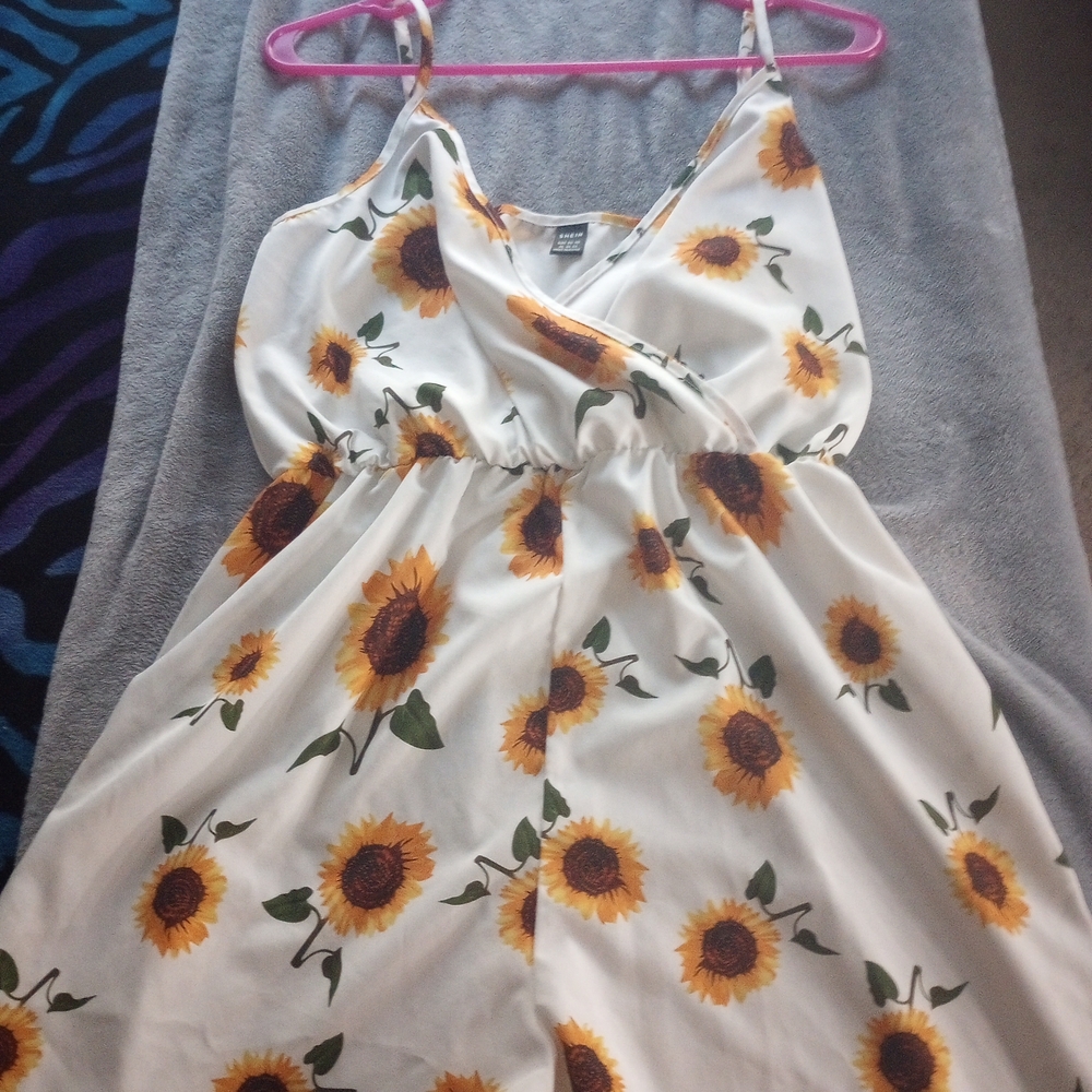 Sunflower Print Romper